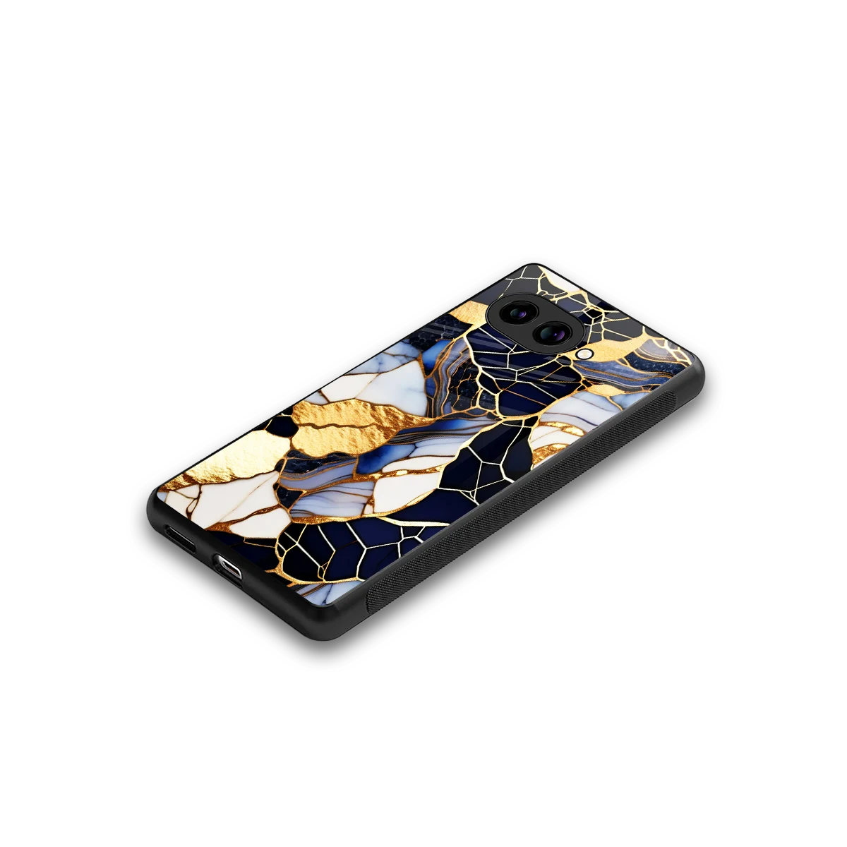 Sapphire Glow stylish phone case for google pixel 10a | glossy glass and slim fit