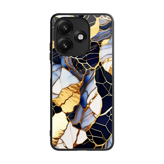 Sapphire Glow back phone cover | glass case for redmi 12 5g