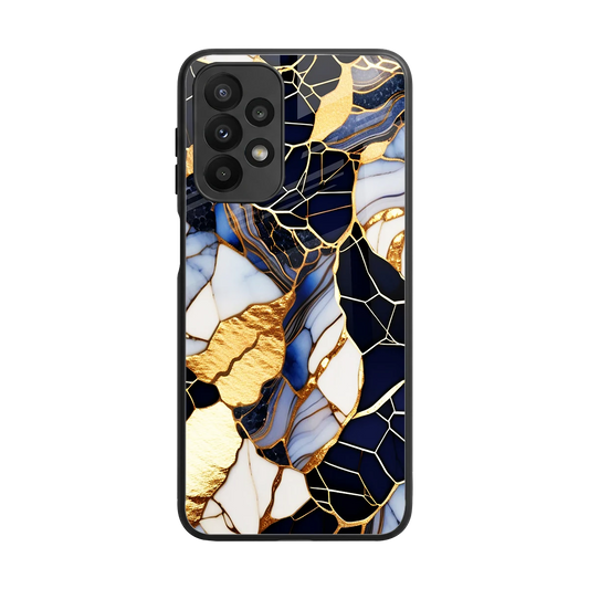 Sapphire Glow back phone cover | glass case for samsung galaxy a23