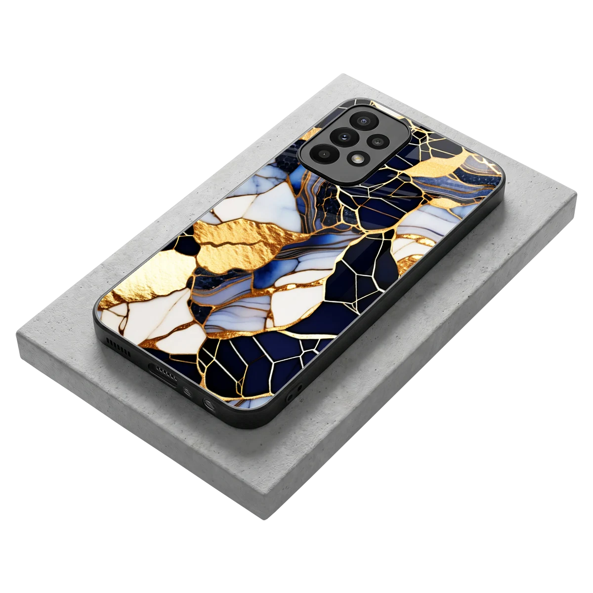 Sapphire Glow stylish phone case for samsung galaxy a23 | glossy glass and slim fit