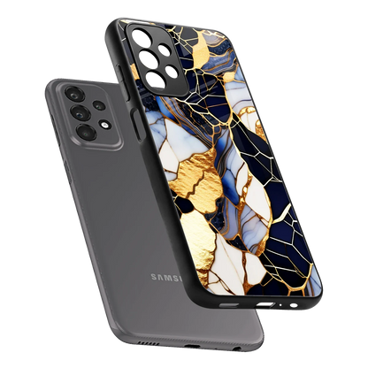 Sapphire Glow sleek samsung galaxy a23 cover with tempered glass back and TPU edges