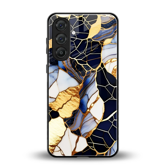 Sapphire Glow back phone cover | glass case for samsung galaxy m36 5g
