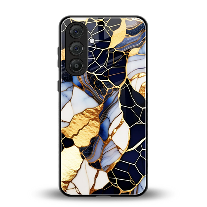 Sapphire Glow back phone cover | glass case for samsung galaxy a55 5g