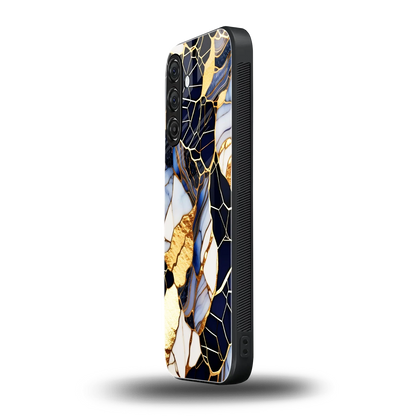 Sapphire Glow samsung galaxy a55 5g mobile cover | shockproof glass phone case