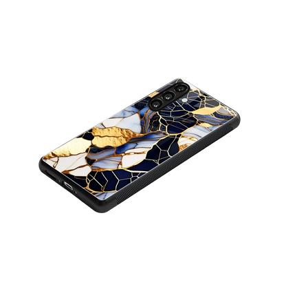 Sapphire Glow stylish phone case for samsung galaxy a55 5g | glossy glass and slim fit
