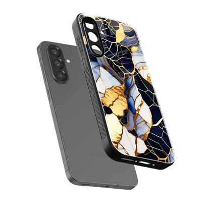 Sapphire Glow sleek samsung galaxy a37 5g cover with tempered glass back and TPU edges