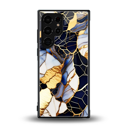 Sapphire Glow back phone cover | glass case for samsung galaxy s24 ultra