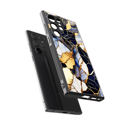 Sapphire Glow sleek samsung galaxy s24 ultra cover with tempered glass back and TPU edges