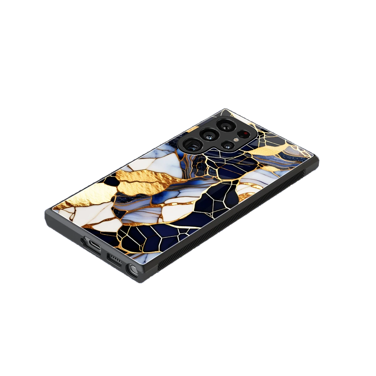 Sapphire Glow stylish phone case for samsung galaxy s24 ultra | glossy glass and slim fit