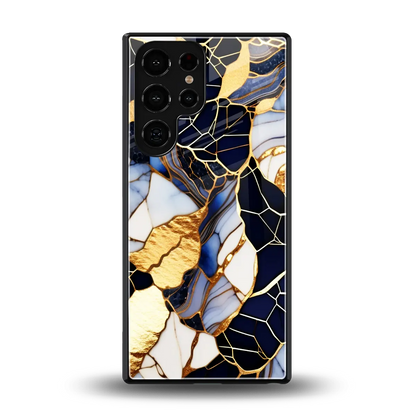 Sapphire Glow back phone cover | glass case for samsung galaxy s25 ultra