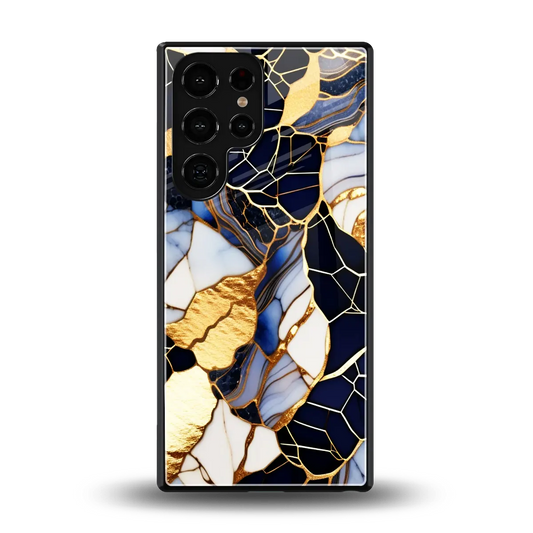 Sapphire Glow back phone cover | glass case for samsung galaxy s25 ultra