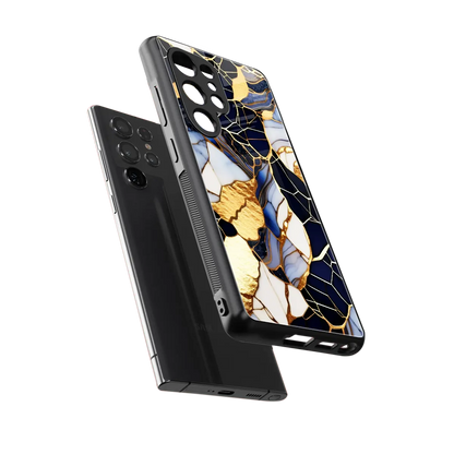 Sapphire Glow sleek samsung galaxy s25 ultra cover with tempered glass back and TPU edges