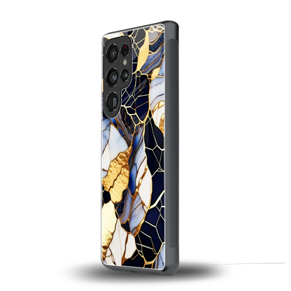 Sapphire Glow samsung galaxy s25 ultra mobile cover | shockproof glass phone case