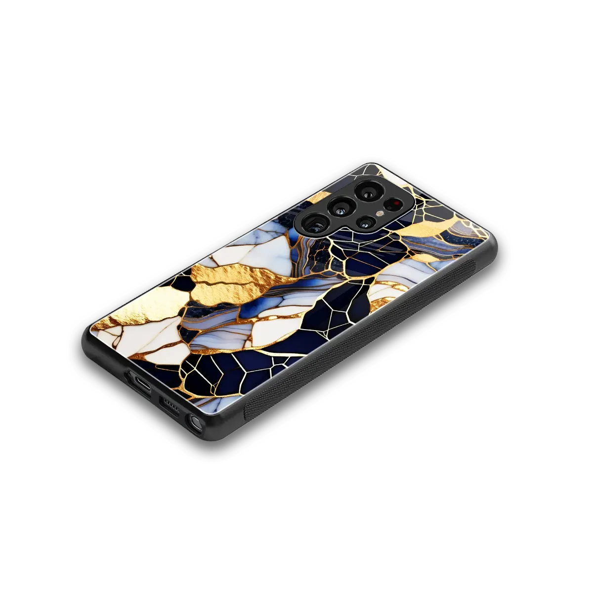 Sapphire Glow stylish phone case for samsung galaxy s25 ultra | glossy glass and slim fit