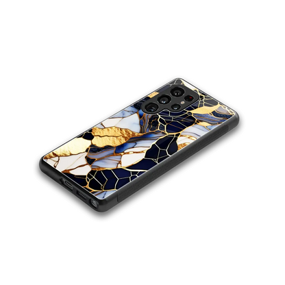 Sapphire Glow stylish phone case for samsung galaxy s25 ultra | glossy glass and slim fit