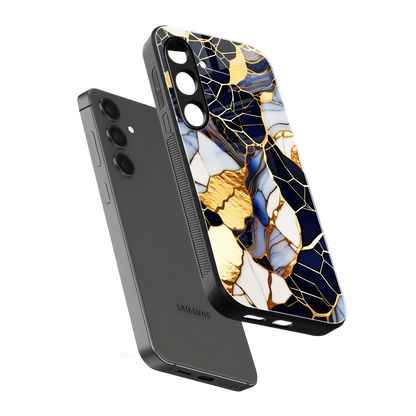 Sapphire Glow sleek samsung galaxy s25 fe cover with tempered glass back and TPU edges