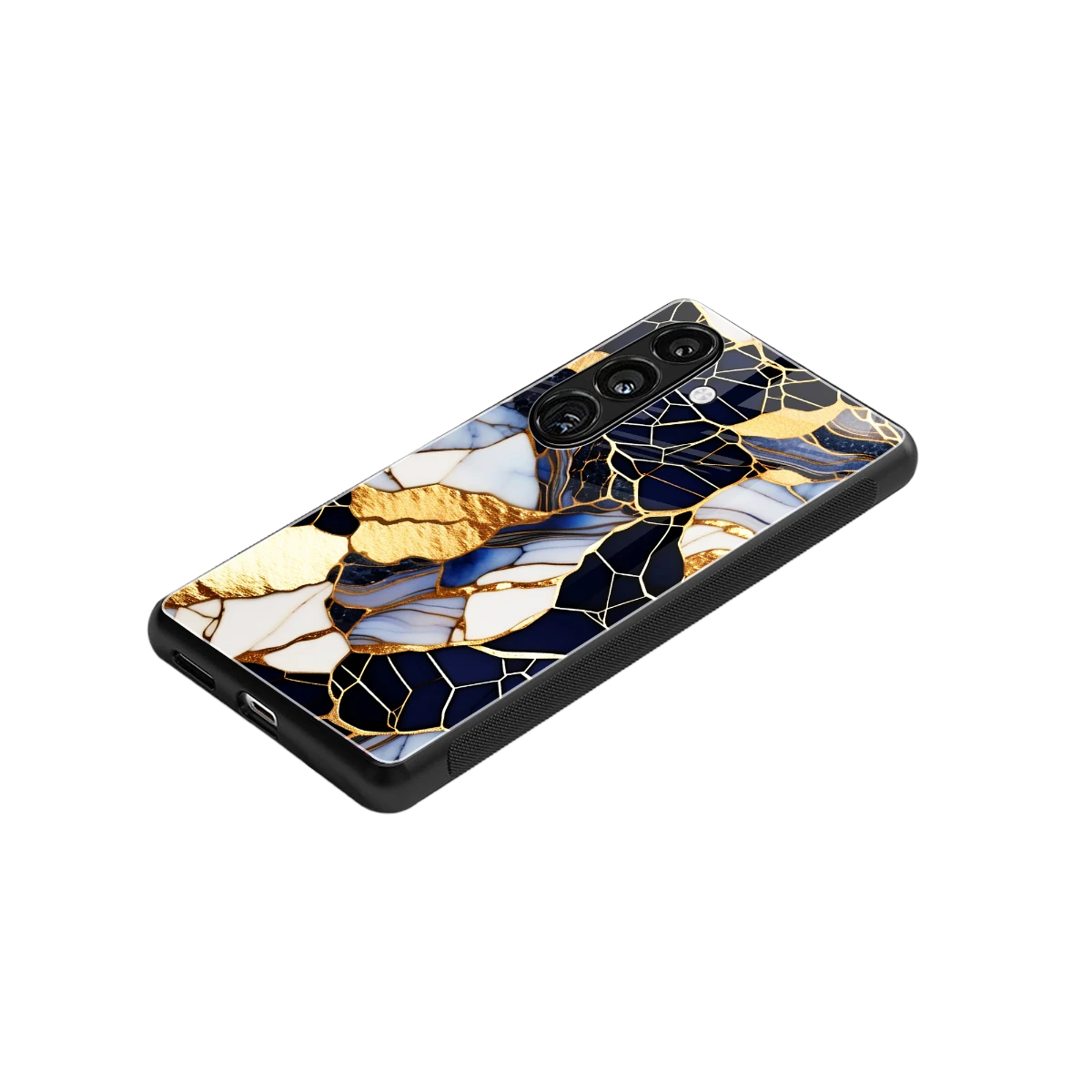 Sapphire Glow stylish phone case for samsung galaxy s24 | glossy glass and slim fit