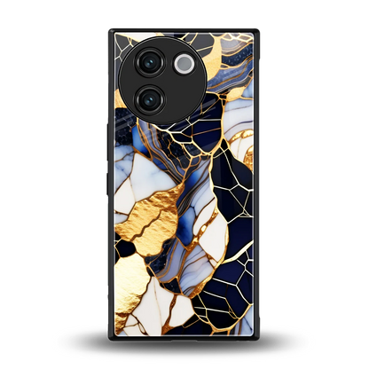 Sapphire Glow back phone cover | glass case for vivo v30e