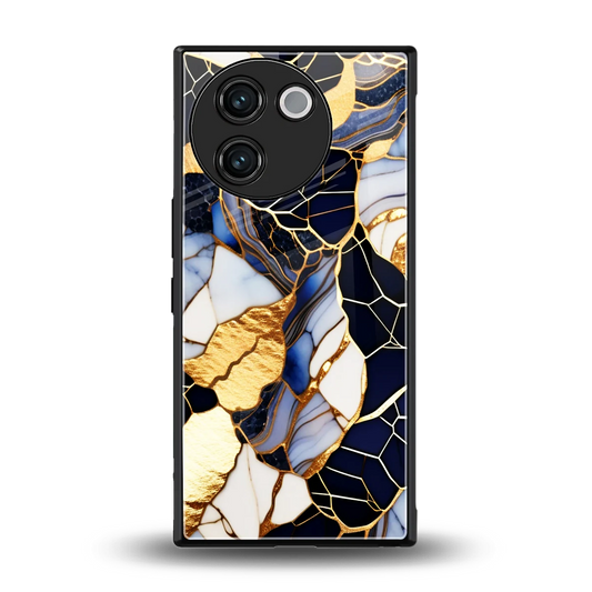 Sapphire Glow back phone cover | glass case for vivo v30e