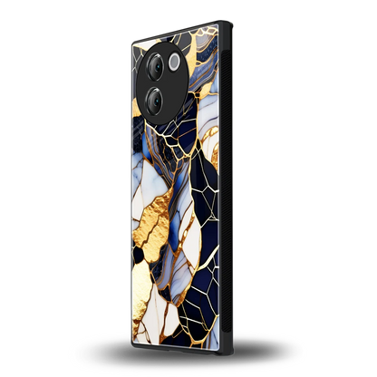 Sapphire Glow vivo v30e mobile cover | shockproof glass phone case