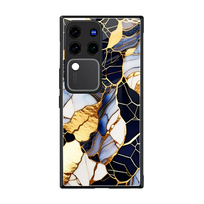 Sapphire Glow back phone cover | glass case forvivo v30 pro