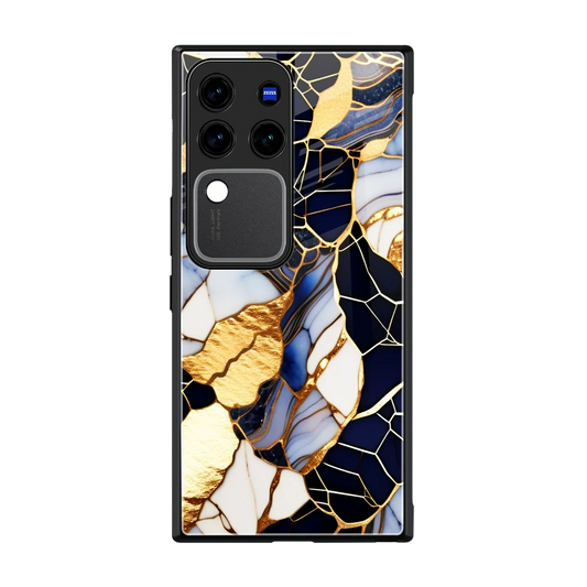 Sapphire Glow back phone cover | glass case forvivo v30 pro