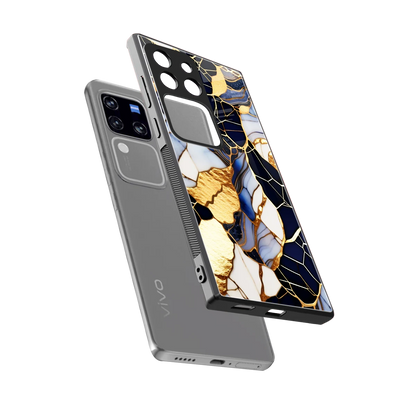Sapphire Glow sleekvivo v30 pro cover with tempered glass back and TPU edges