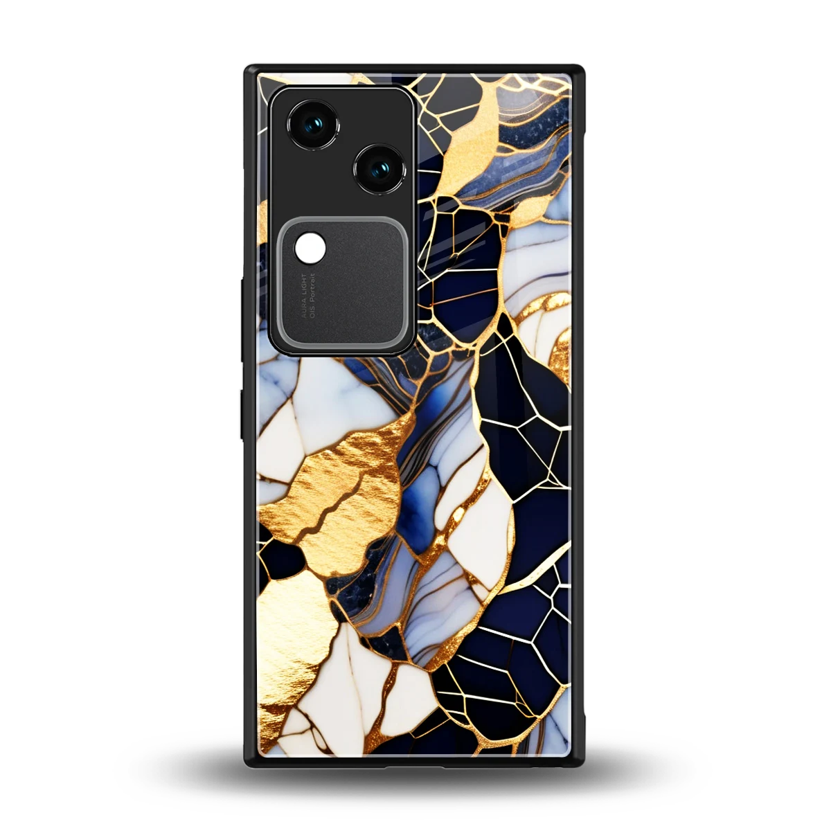 Sapphire Glow back phone cover | glass case for vivo v30
