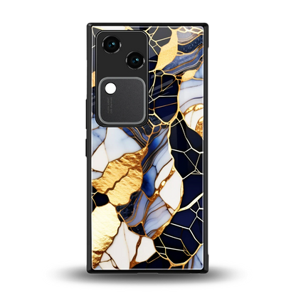 Sapphire Glow back phone cover | glass case for vivo v30