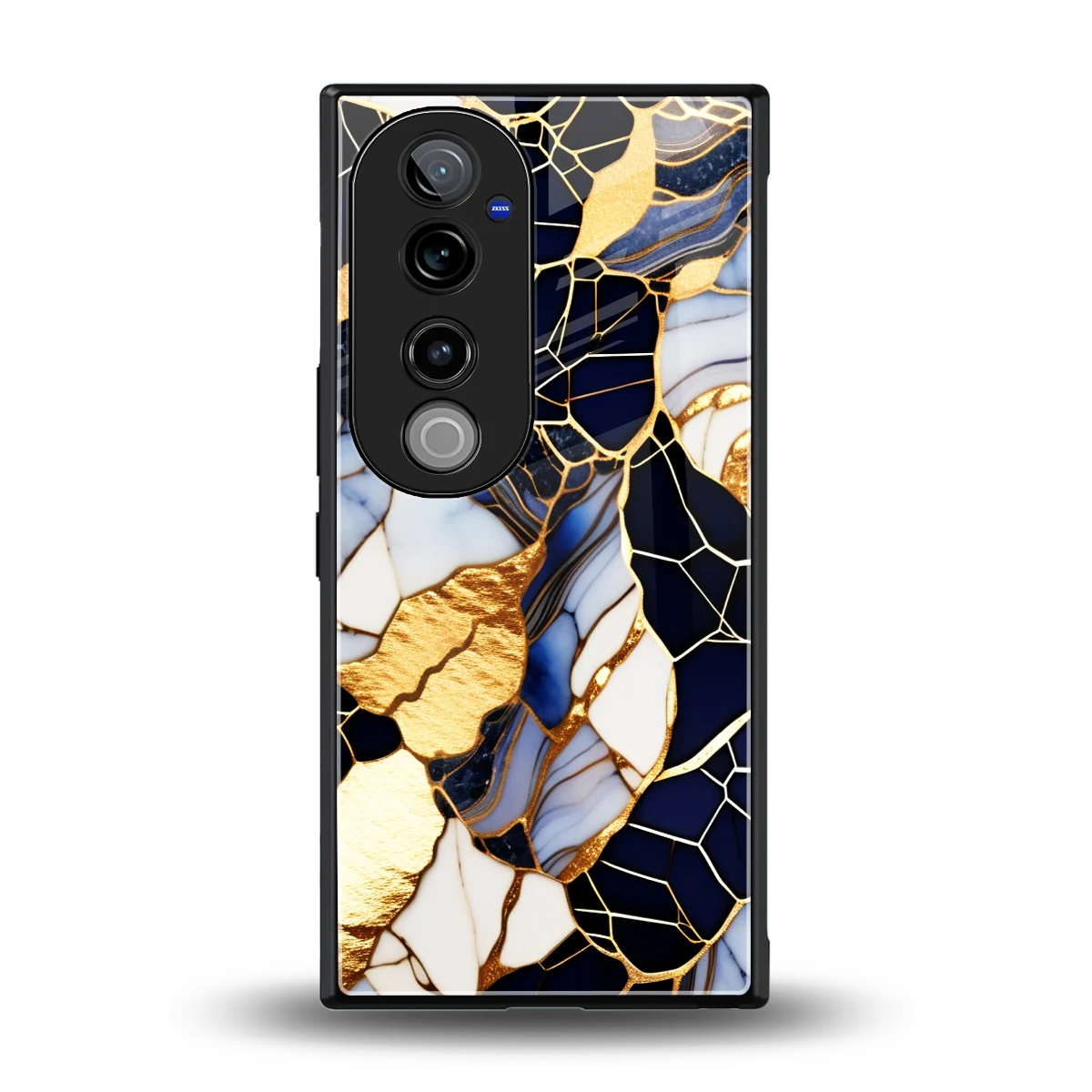 Sapphire Glow back phone cover | glass case for vivo v40 pro