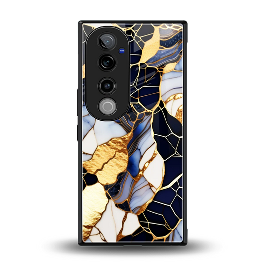 Sapphire Glow back phone cover | glass case for vivo v40 pro