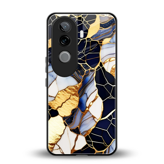 Sapphire Glow back phone cover | glass case for vivo v40e