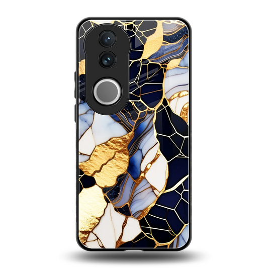 Sapphire Glow back phone cover | glass case for vivo v50