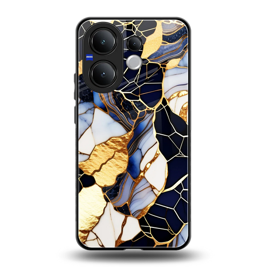 Sapphire Glow back phone cover | glass case for vivo v60