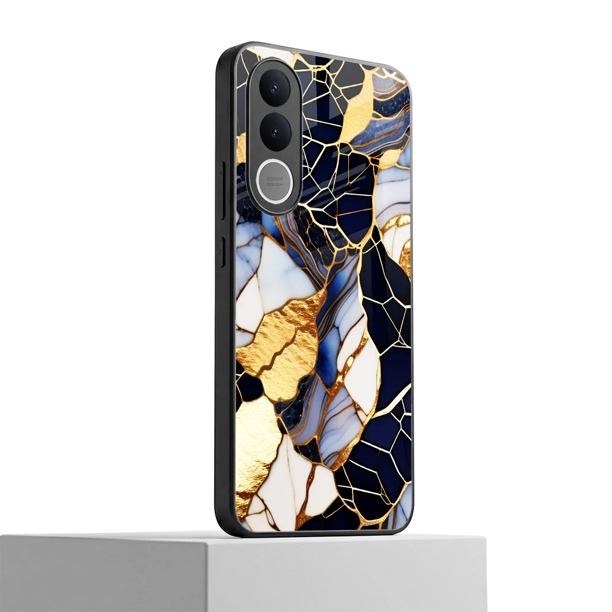 Sapphire Glow vivo v70 fe mobile cover | shockproof glass phone case