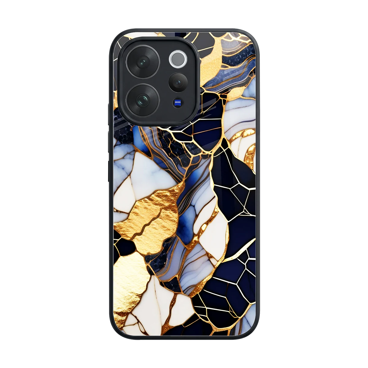 Sapphire Glow back phone cover | glass case for vivo v70 elite