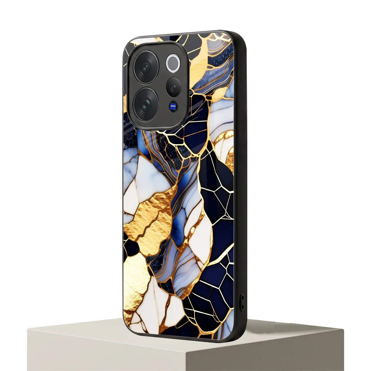 Sapphire Glow vivo v70 mobile cover | shockproof glass phone case
