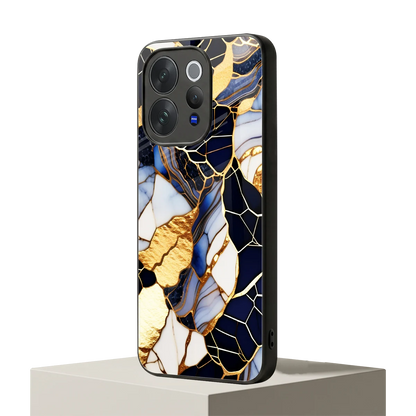 Sapphire Glow vivo v70 mobile cover | shockproof glass phone case