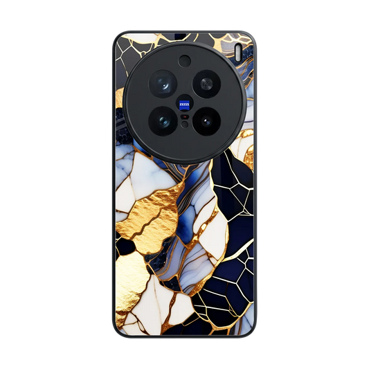Sapphire Glow back phone cover | glass case for vivo x200 pro