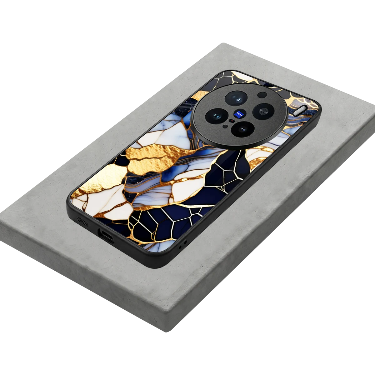 Sapphire Glow stylish phone case for vivo x200 pro | glossy glass and slim fit