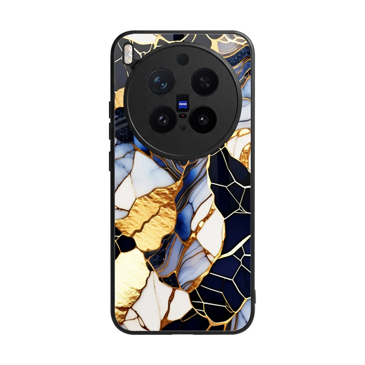 Sapphire Glow back phone cover | glass case for vivo x300 pro