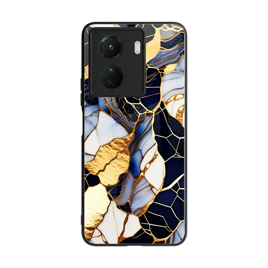 Sapphire Glow back phone cover | glass case for vivo y16