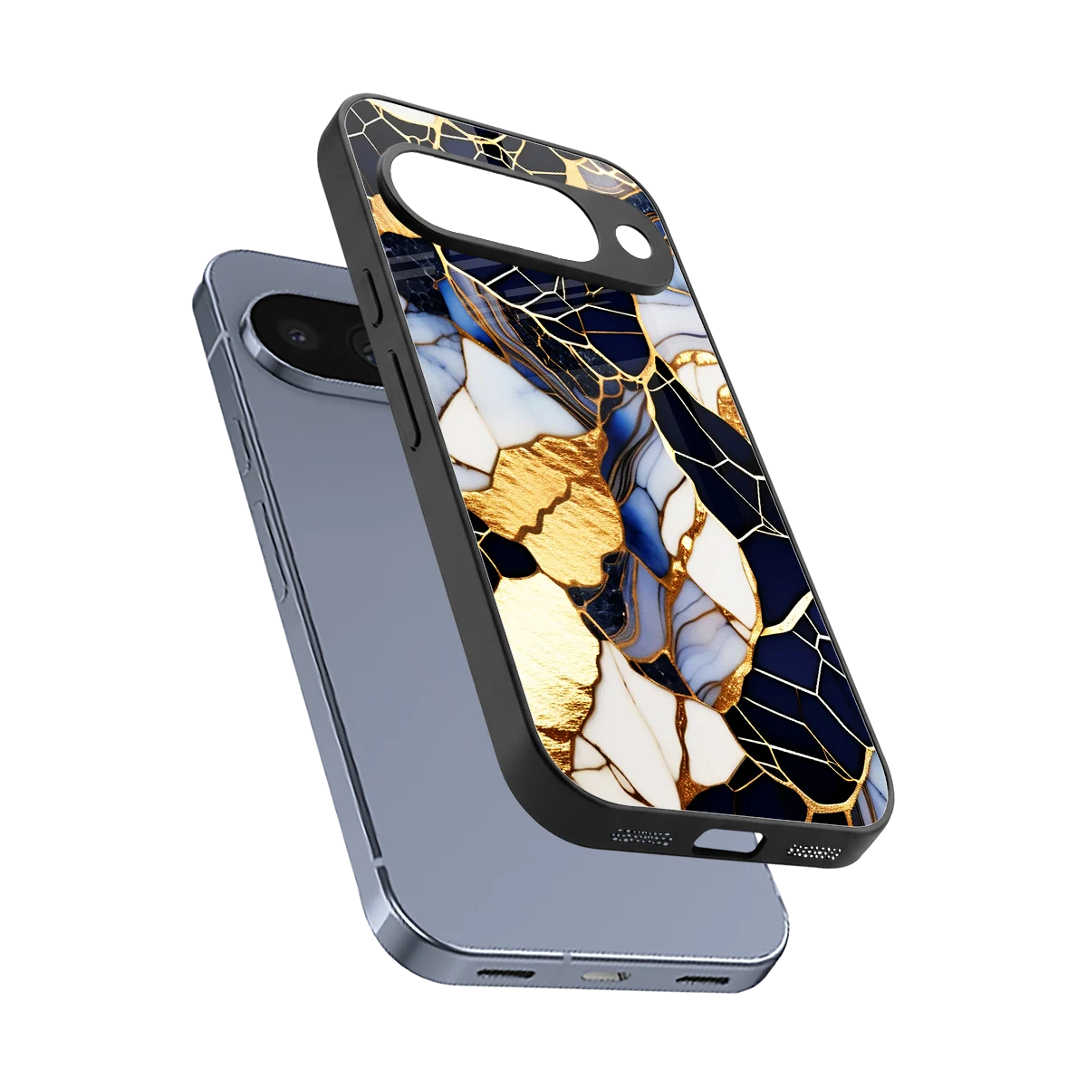 Sapphire Glow sleek google pixel 10 cover with tempered glass back and TPU edges