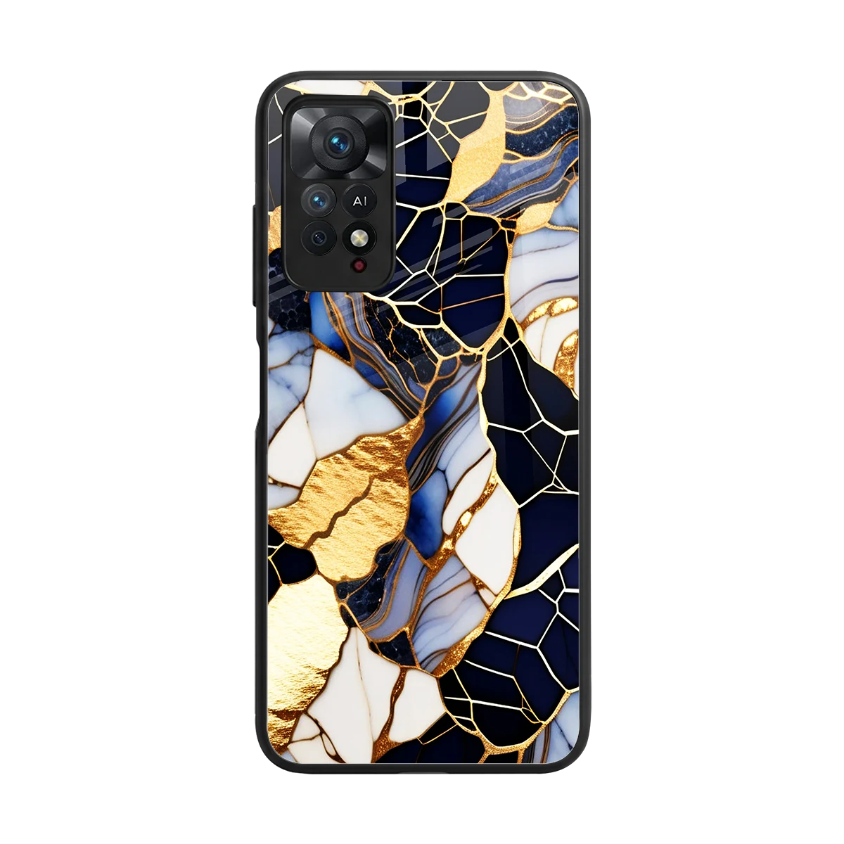Sapphire Glow back phone cover | glass case for redmi note 11 pro