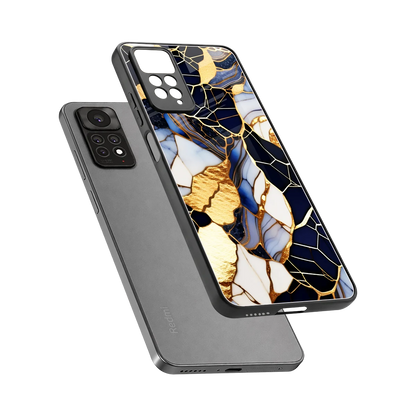 Sapphire Glow sleek redmi note 11 pro cover with tempered glass back and TPU edges