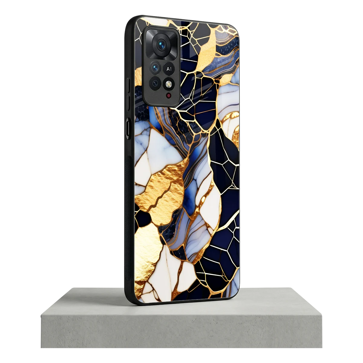 Sapphire Glow redmi note 11 pro mobile cover | shockproof glass phone case
