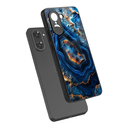 Sapphire Granite sleek oneplus nord ce5 5g cover with tempered glass back and TPU edges