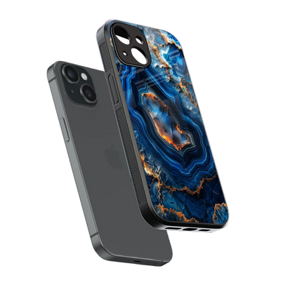 Sapphire Granite sleek iphone 13 cover with tempered glass back and TPU edges