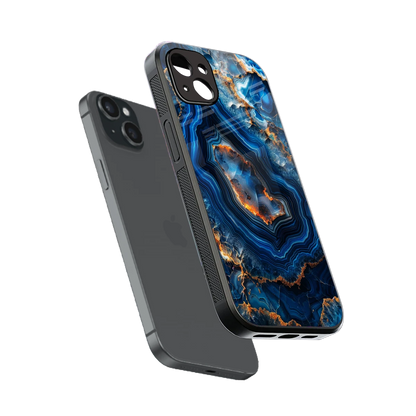 Sapphire Granite sleek iphone 14 plus cover with tempered glass back and TPU edges