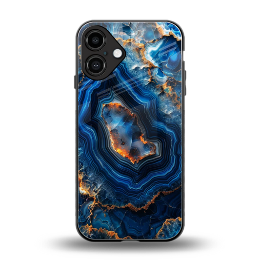 Sapphire Granite back phone cover | glass case for iphone 16 plus